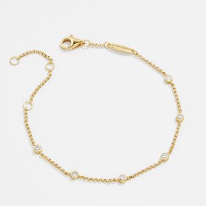 Yasmine 18K Gold Birthstone Bracelet - Crystal