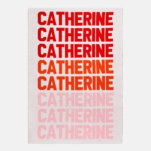 Ombre Name Custom Blanket - White/Red