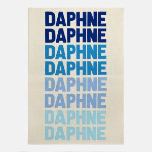 Ombre Name Custom Blanket - White/Light Blue