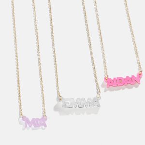 Kids' Custom Nameplate Necklace - Kids' Cable Chain