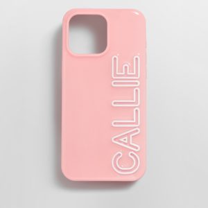 Fine Line Custom iPhone Case - Blush/White