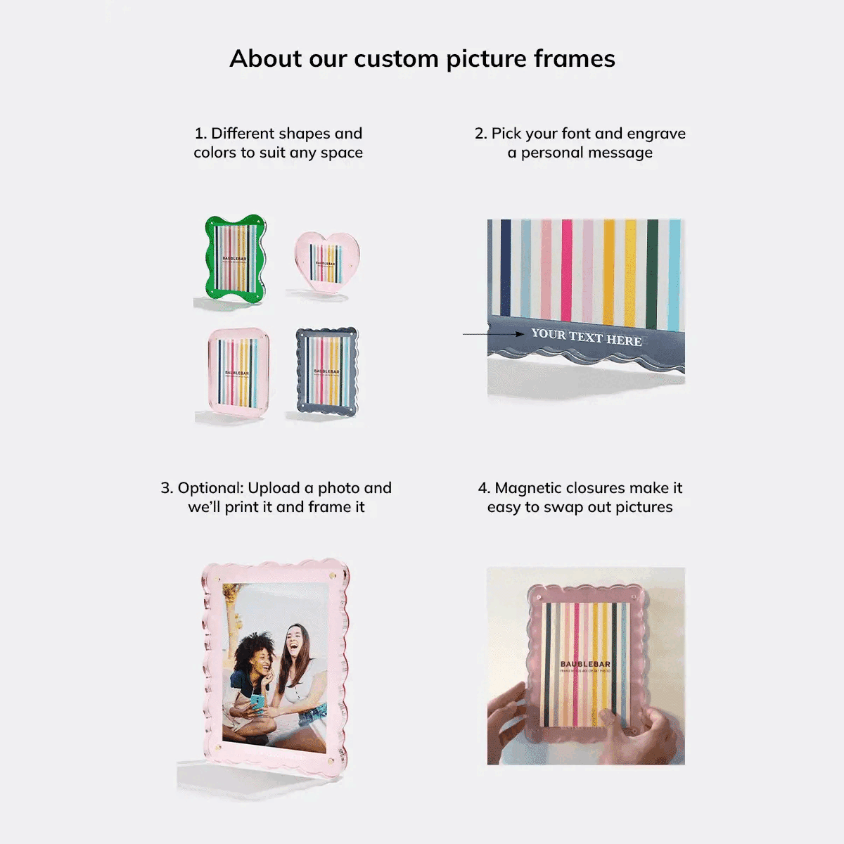 Picture Perfect Acrylic Frame - Heart Shape - Image 3